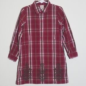 Gymboree Plaid Embroidered Dress 5